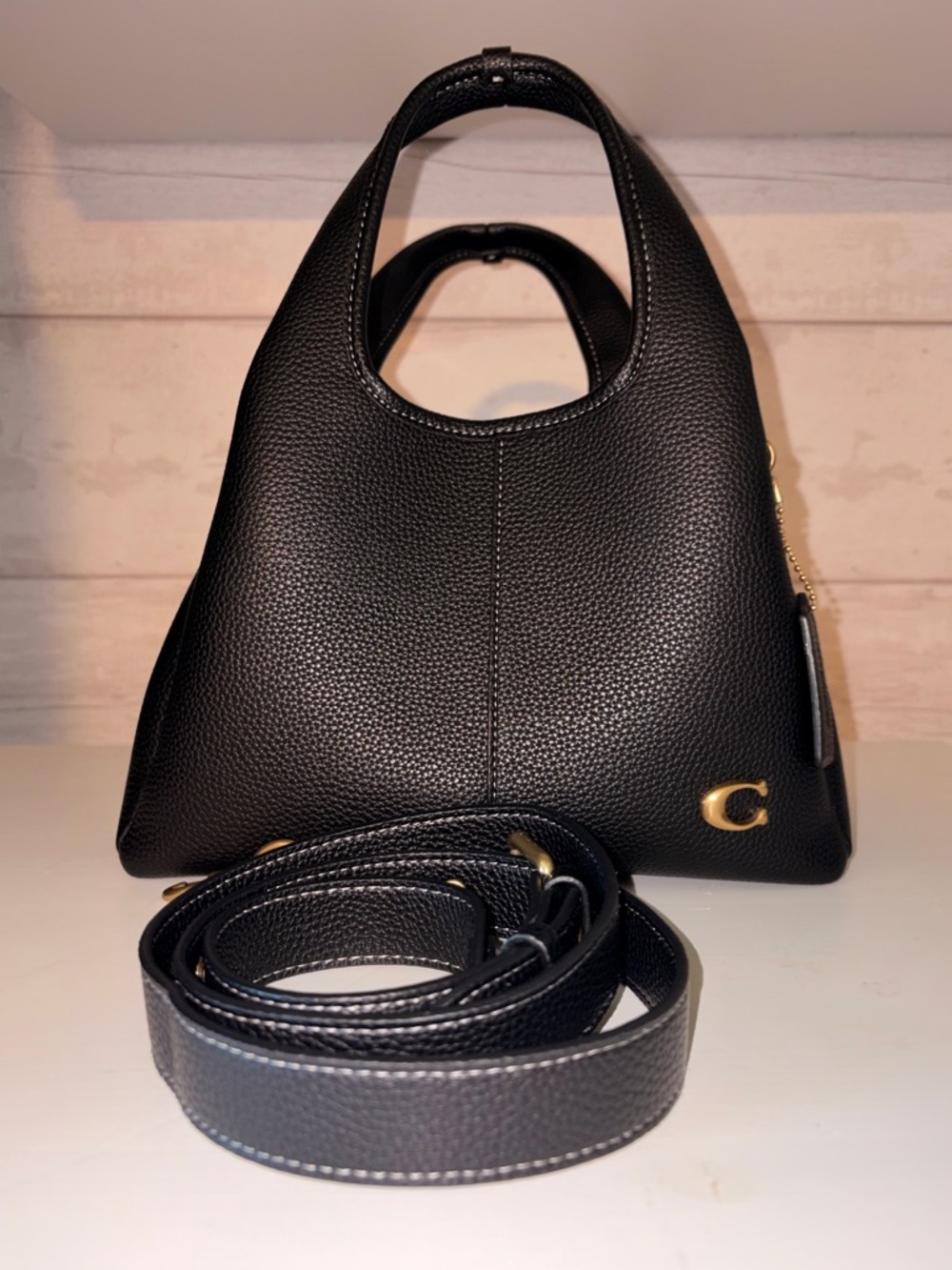 Coach Lana 23 – Polished Pebble Leather Crossbody Satchel (Style CM545)